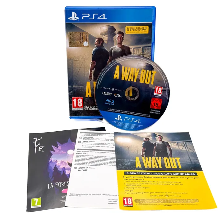 A Way Out PS4 PlayStation 4 PAL ITA Completo Co-op Disco Perfetto Testato — foto 4
