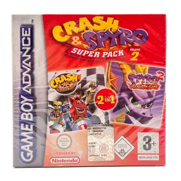 Crash & Spyro Super Pack Vol 2 Game Boy Advance GBA Nuovo Sigillato PAL SIAE