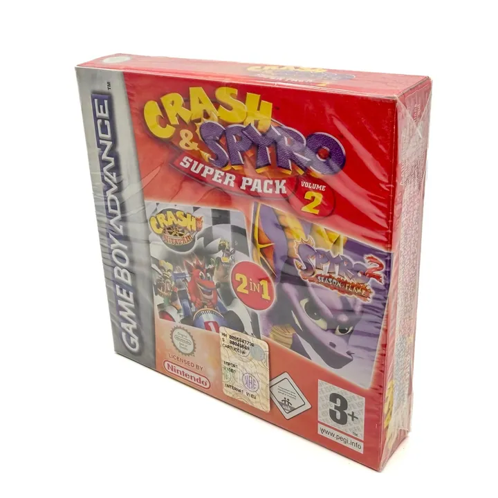 Crash & Spyro Super Pack Vol 2 Game Boy Advance GBA Nuovo Sigillato PAL SIAE — foto 9