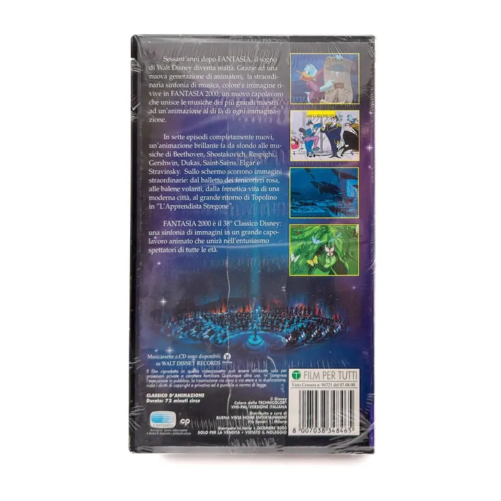 Fantasia 2000 VHS Walt Disney Italiano Nuova Sigillata Videocassetta Animazione — foto 2