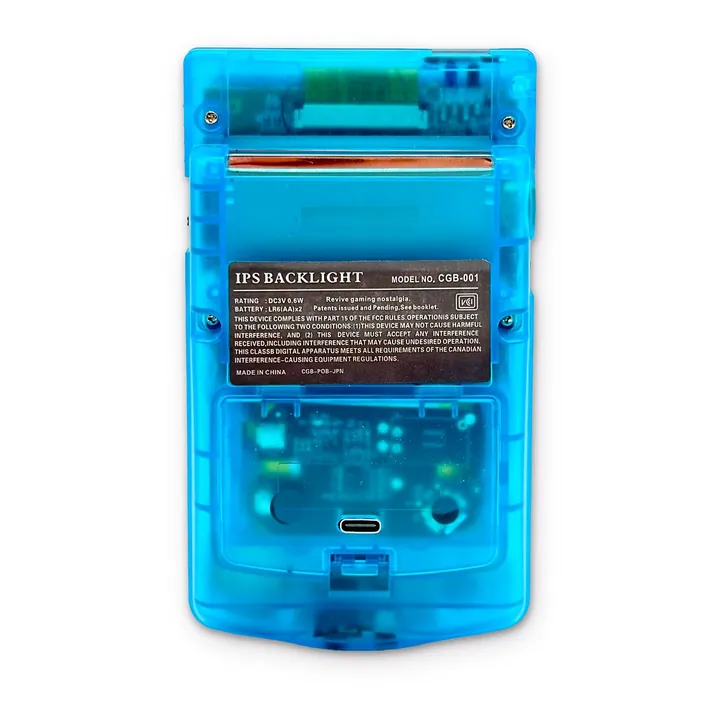 Nintendo Game Boy Color GBC IPS Hispeedido USB-C Ricaricabile Azzurro CGB-001 — foto 2