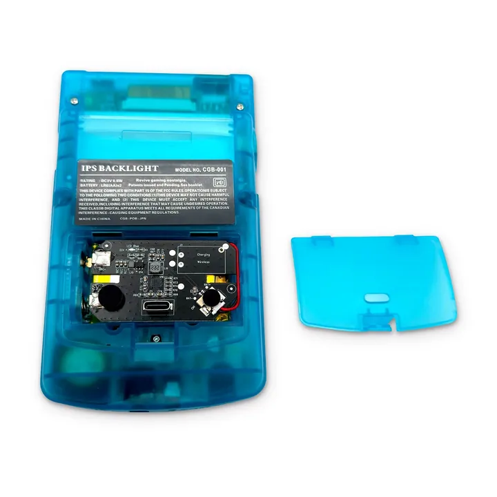 Nintendo Game Boy Color GBC IPS Hispeedido USB-C Ricaricabile Azzurro CGB-001 — foto 9