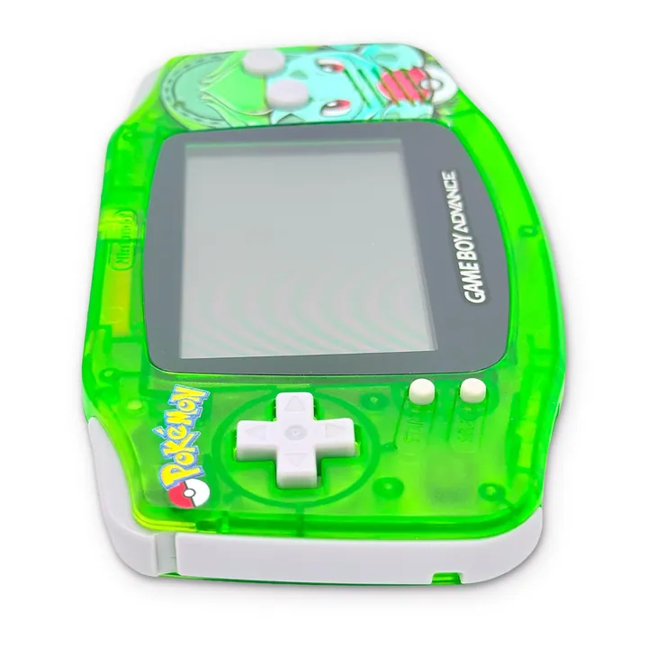 Nintendo Game Boy Advance GBA Custom Pokemon Bulbasaur Verde Trasparente Testata — foto 4