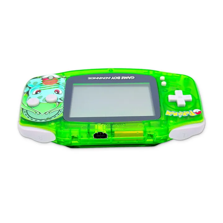 Nintendo Game Boy Advance GBA Custom Pokemon Bulbasaur Verde Trasparente Testata — foto 5
