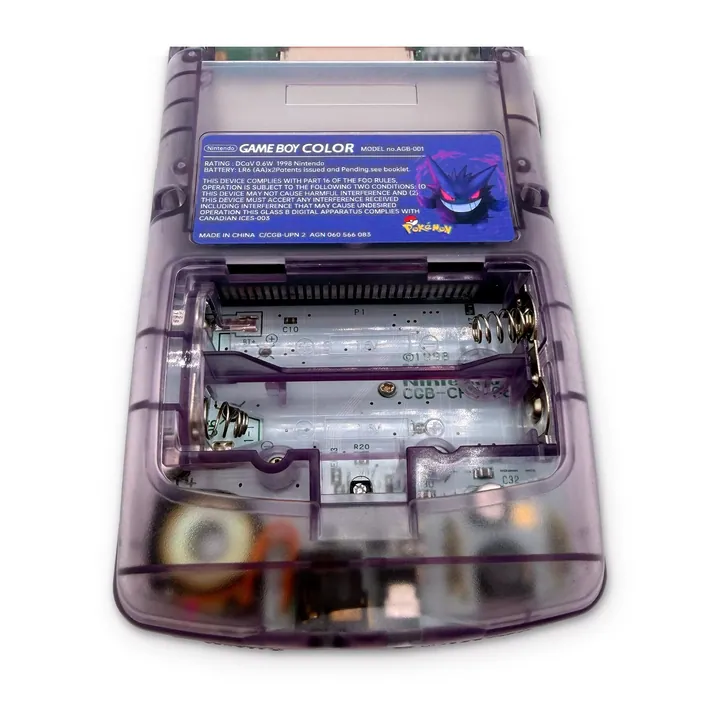Nintendo Game Boy Color GBC Pokemon Gengar Custom Viola Trasparente Scocca Nuova — foto 8