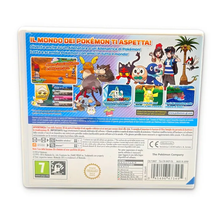 Pokemon Luna Nintendo 3DS 2DS PAL ITA Italiano Completo Libretti Testato Ottimo — foto 5