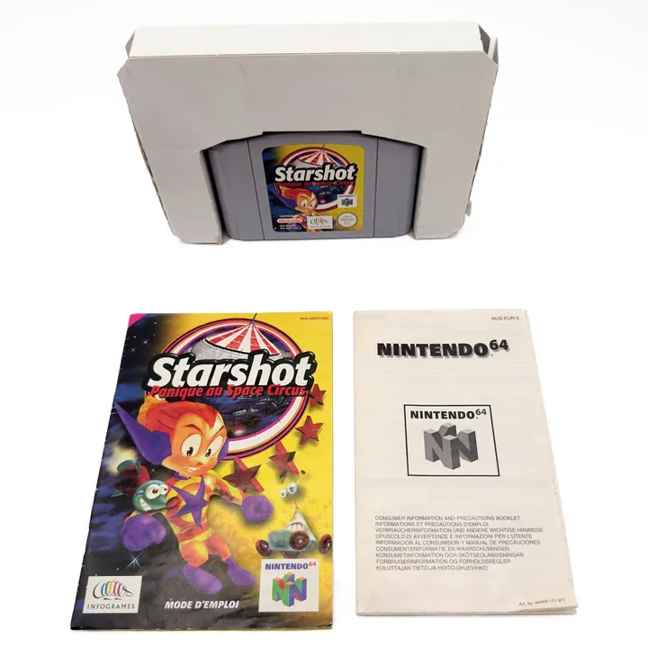 Starshot Panique au Space Circus Nintendo 64 N64 PAL FRA Completo Boxato CIB — foto 3
